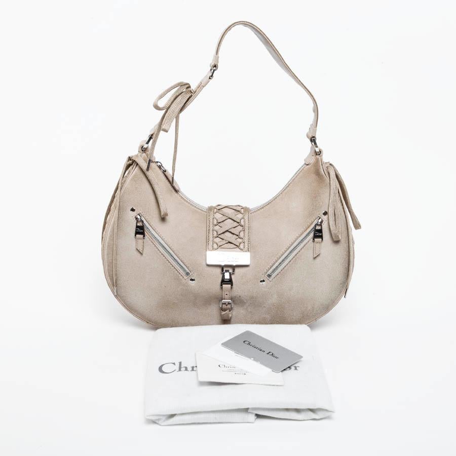 CHRISTIAN DIOR Bag in Beige Suede Leather 4