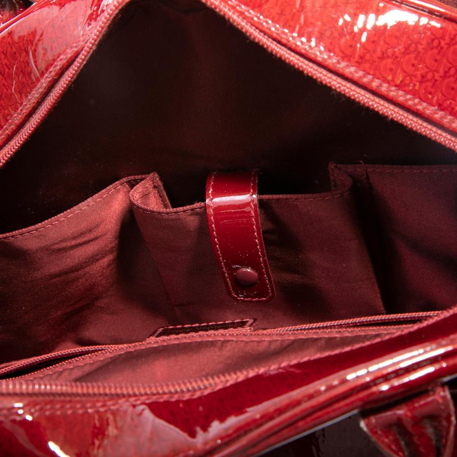 CHRISTIAN DIOR Saddle Bag in Red Patent Monogram Leather at 1stDibs ...