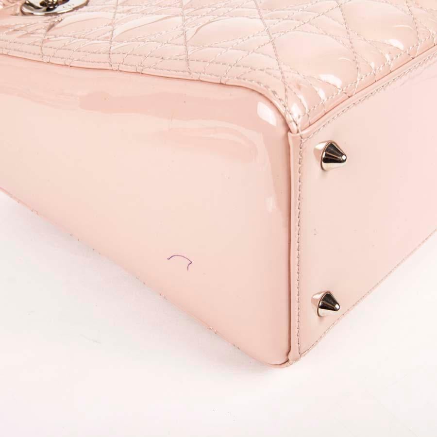 DIOR Lady Dior Bag in Pink Varnished Quilted Leather 2