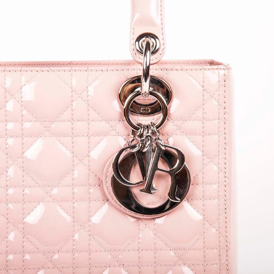 Women's DIOR Lady Dior Bag in Pink Varnished Quilted Leather