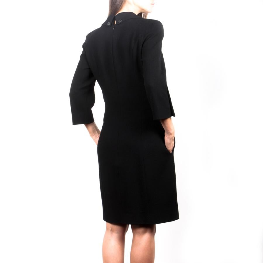 Women's CHANEL Dress in Black Wool Size 42FR