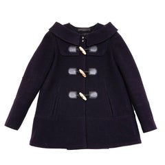 PROENZA SCHOULER Duffle Coat in Navy Blue Wool Size 4 IT