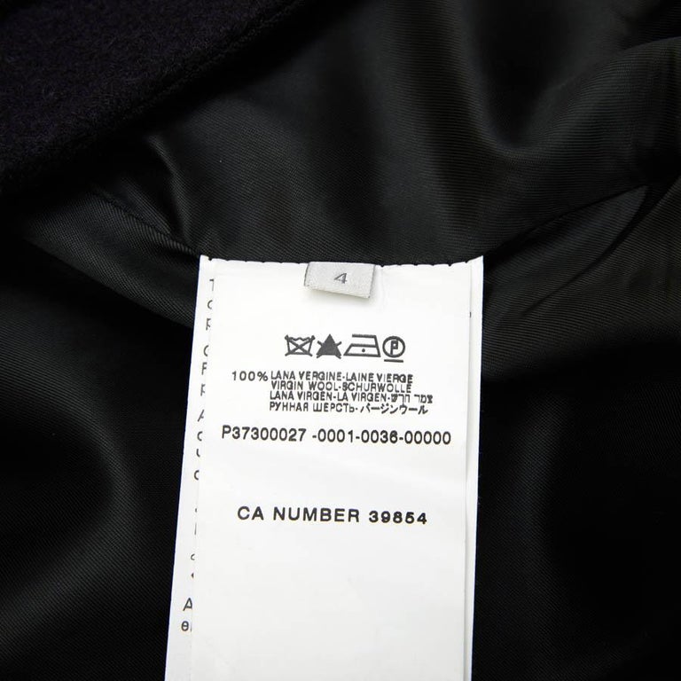 PROENZA SCHOULER Duffle Coat in Navy Blue Wool Size 4 IT For Sale at ...