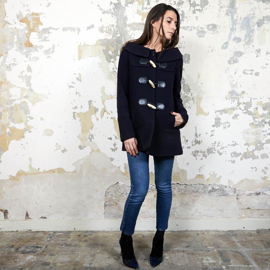 navy blue toggle coat