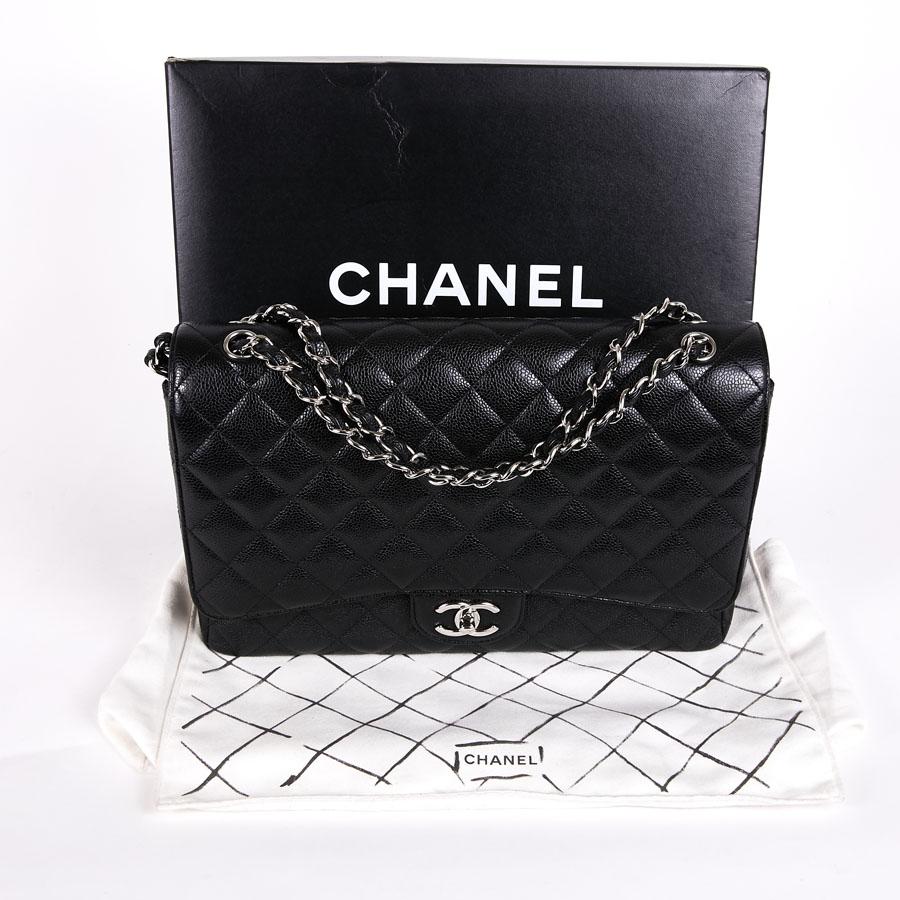 CHANEL Maxi Jumbo Double Flap Bag in Black Caviar Leather at 1stDibs ...