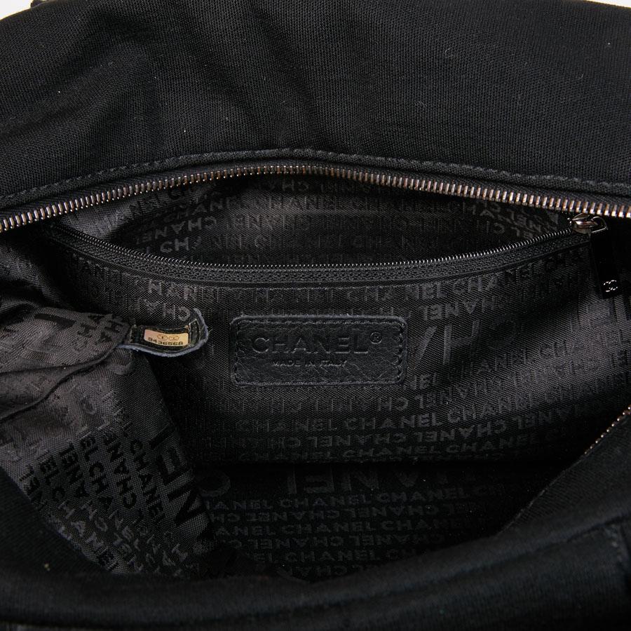 CHANEL Bowling Bag in Black Jersey 6