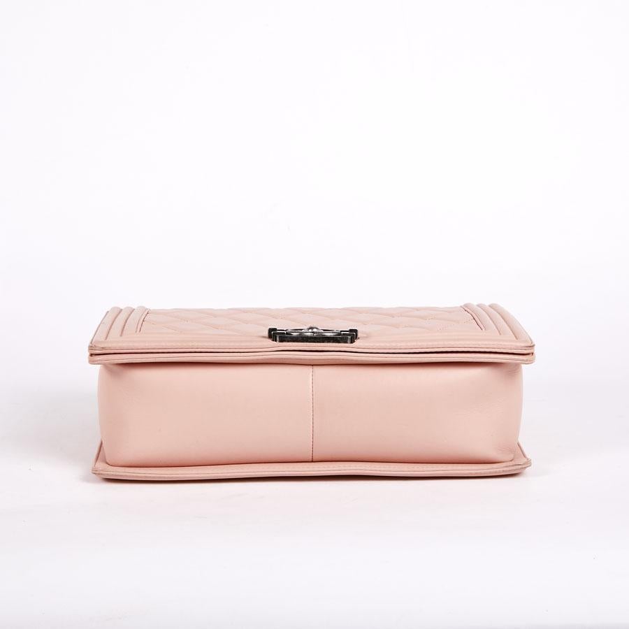 Women's CHANEL Boy Bag in Pink Quilted Calf Leather