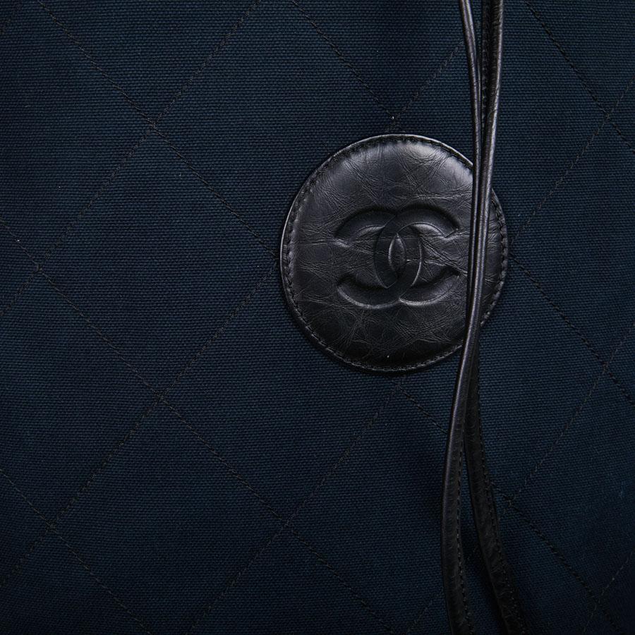 CHANEL Big Travel Bag in Midnight Blue Padded Canvas 3