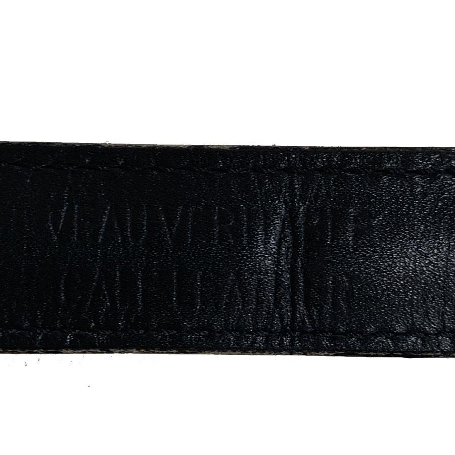 CHRISTIAN DIOR Vintage Belt in Black Calfskin and Gilt Metal Chain Size 80/32 1