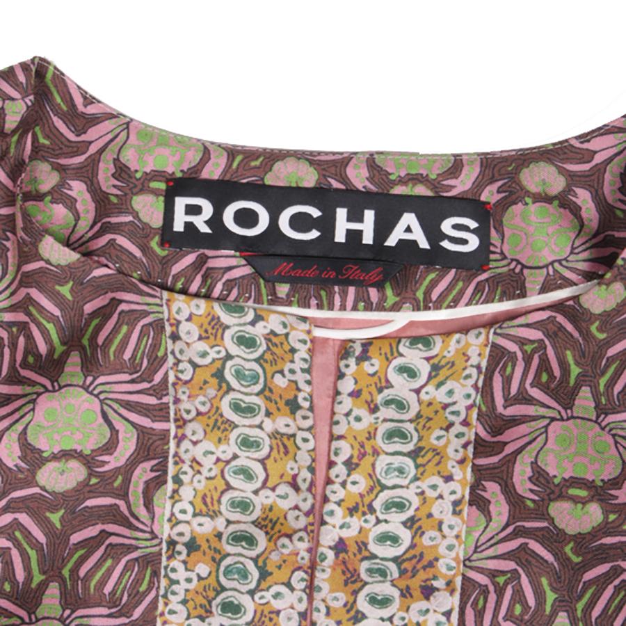 ROCHAS Ensemble Pants and Jacket in Pink Silk Size 44IT In Excellent Condition In Paris, FR
