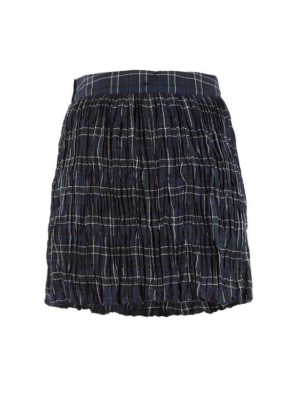 Junya Watanabe Comme des Garçons Plaid Crinkle Skirt For