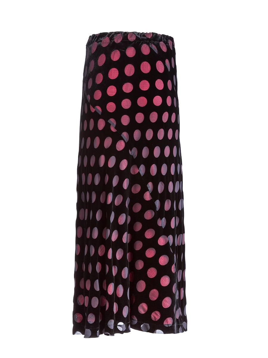black and red polka dot skirt