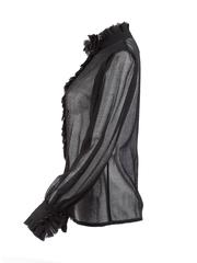 Tao Comme Des Garçons Sheer Silk Ruffled Blouse