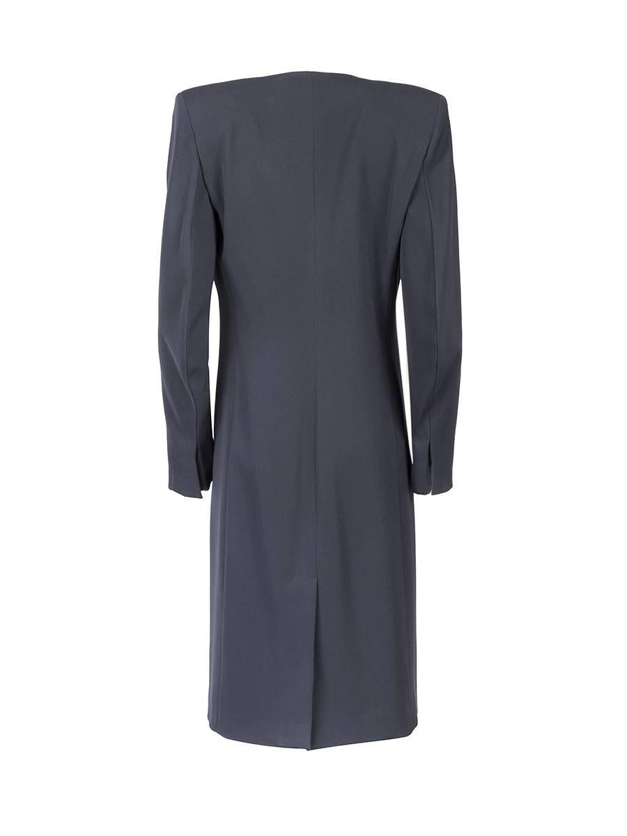 Black Maison Martin Margiela Collection Minimal Coat in Navy