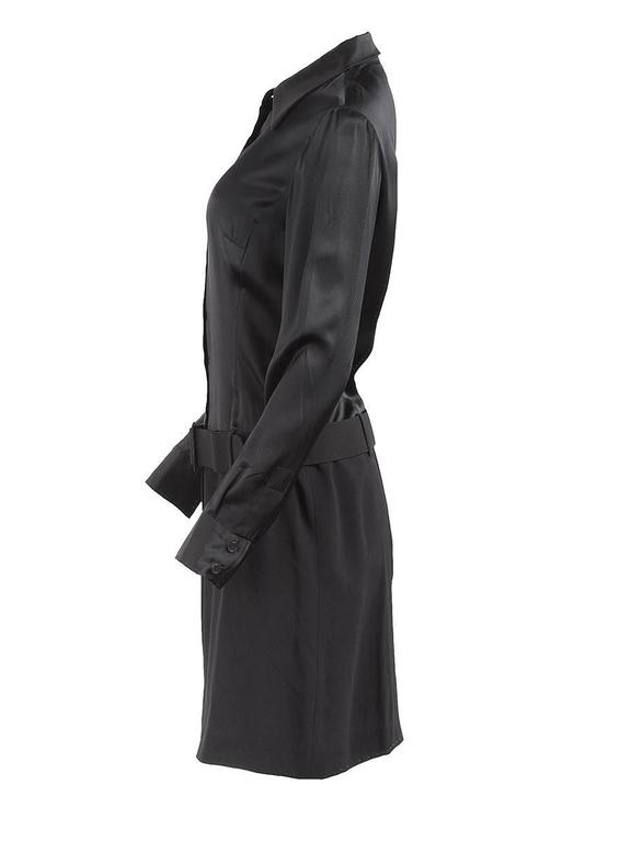 Paco Rabanne Silk Belted Shirt Dress