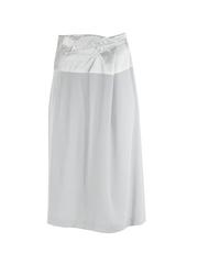 Maison Martin Margiela Blank Label Drawstring Silk Skirt