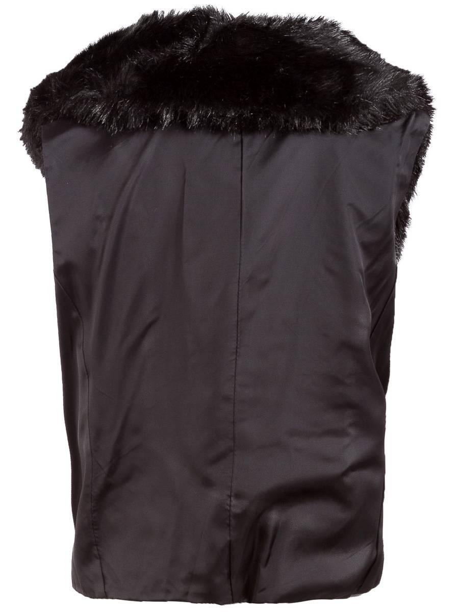 guess faux fur vest