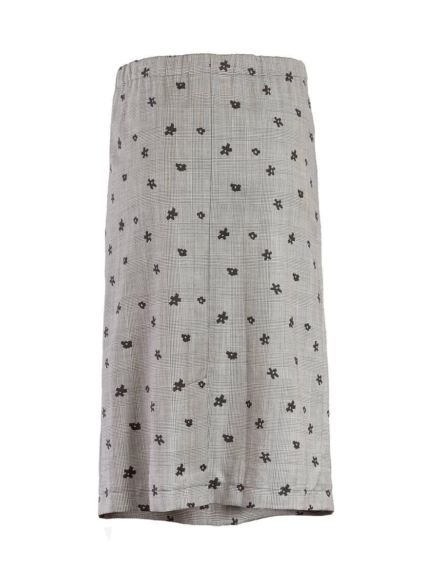 Gray Comme des Garçons 20th Century Embroidered Plaid Skirt For Sale