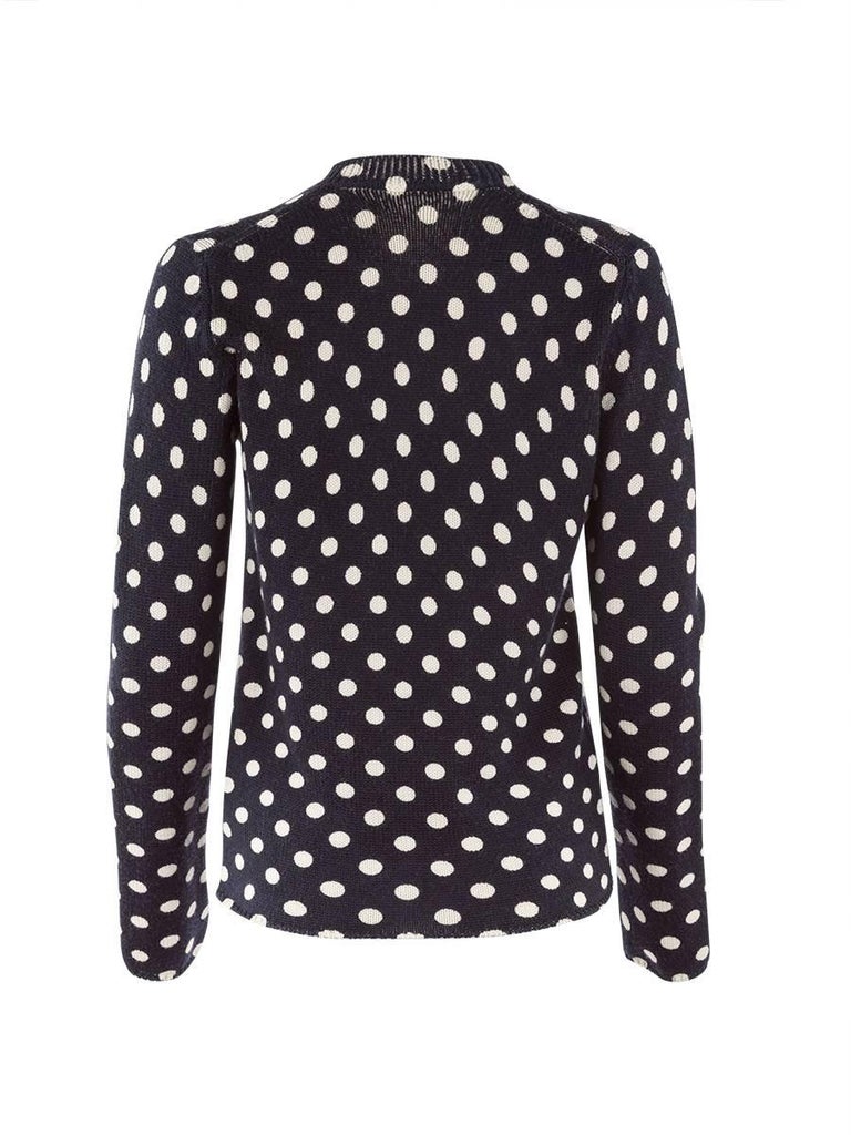 20th Century NWT Comme Des Garçons Navy and White Polkadot Sweater For ...