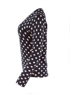20th Century NWT Comme Des Garçons Navy and White Polkadot Sweater