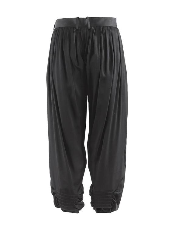 Undercover Black Pleated Silk Harem Pants For Sale at 1stdibs