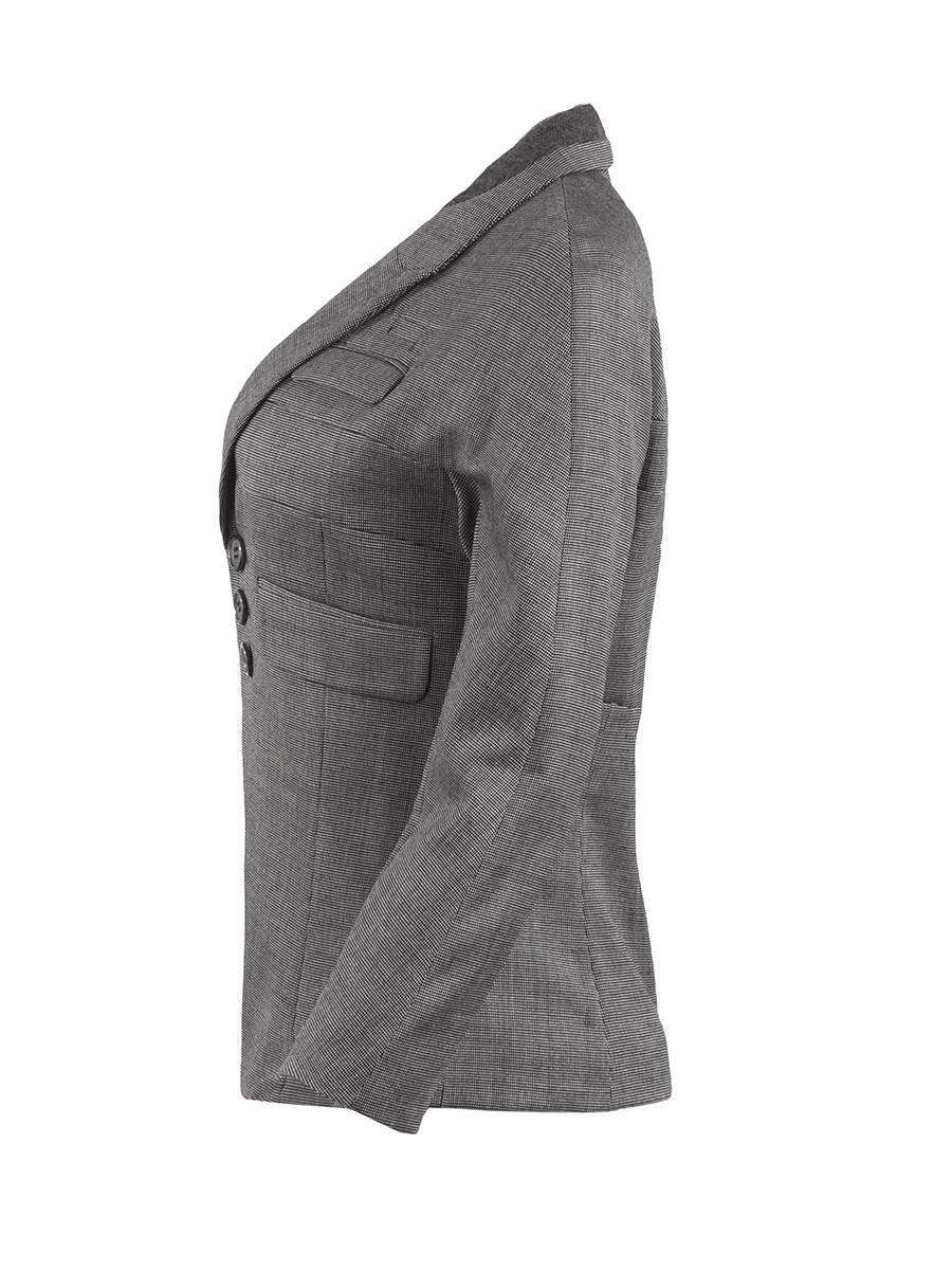Undercover 2007 Collection grey woven fitted blazer with three front buttons, cropped sleeves, and seam detailing across the back. NWT.