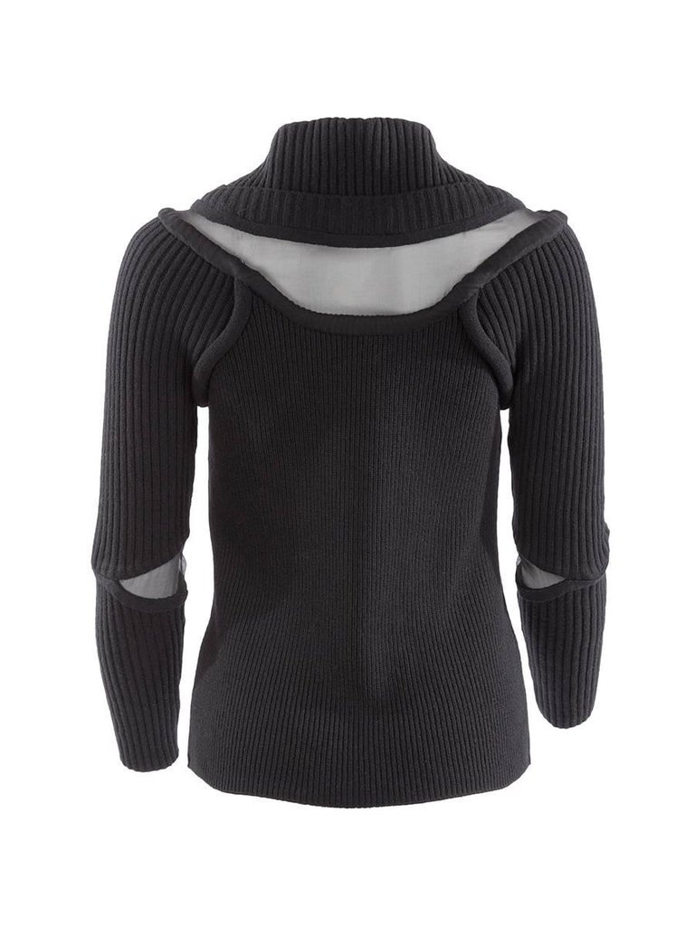 Undercover Fall 2009 Collection Rib Knit Pullover with Mesh Cutouts For