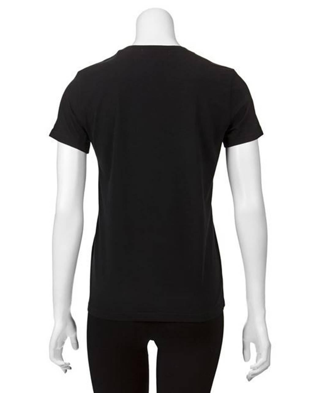 Undercover Schwarz Baumwolle Helvetica T-Shirt Damen im Angebot