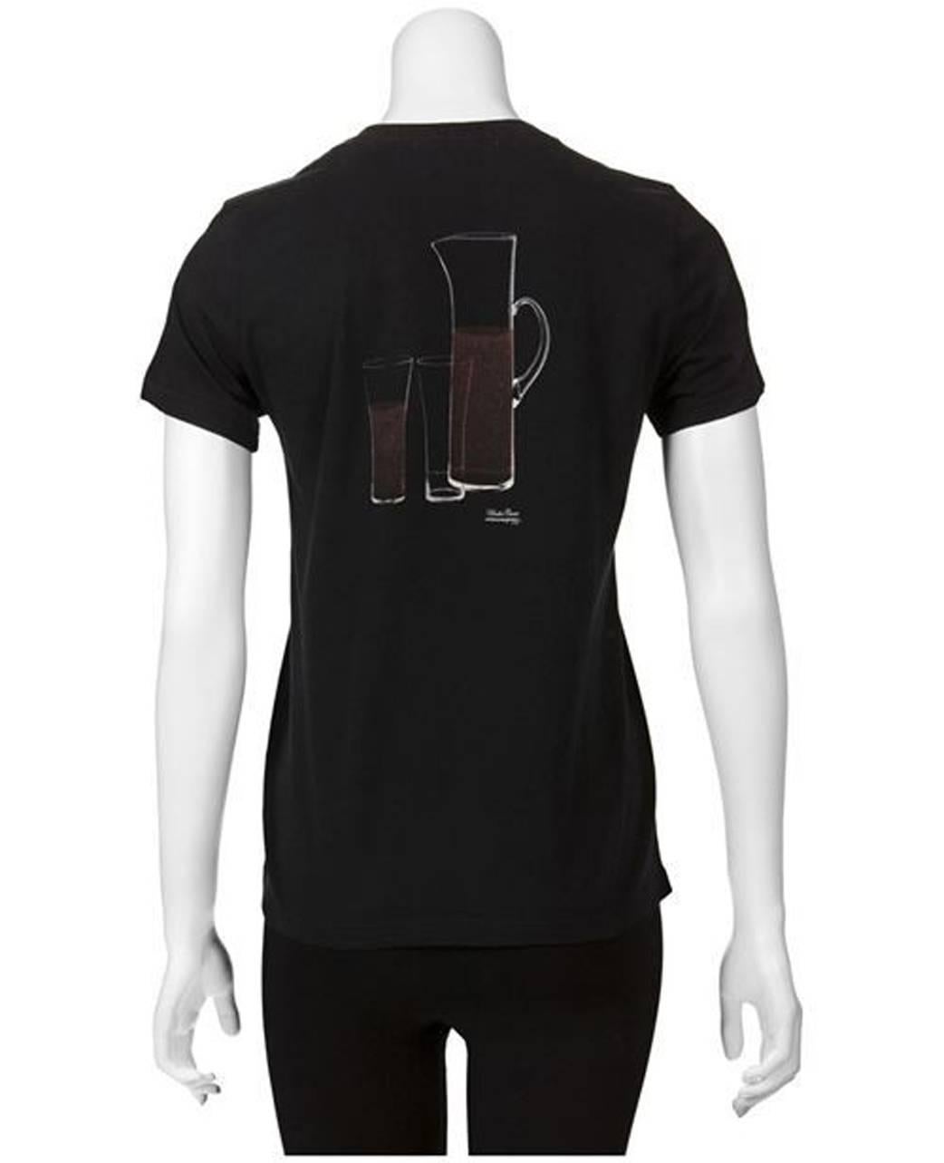 Undercover 'Kitted Drink' Black Cotton T-Shirt In New Condition For Sale In Laguna Beach, CA