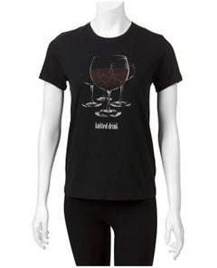 Undercover 'Kitted Drink' Black Cotton T-Shirt