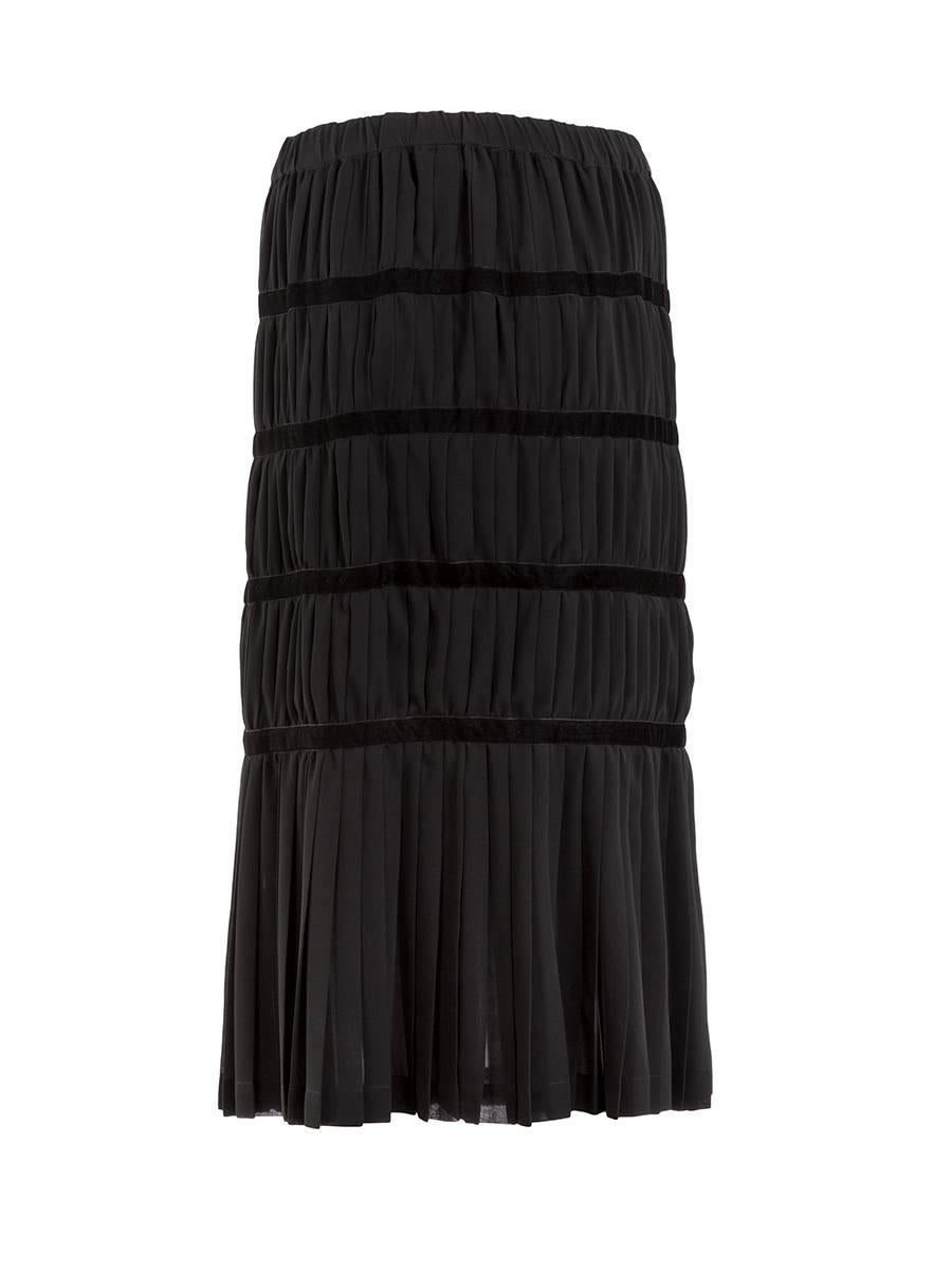 comme des garcons pleated skirt