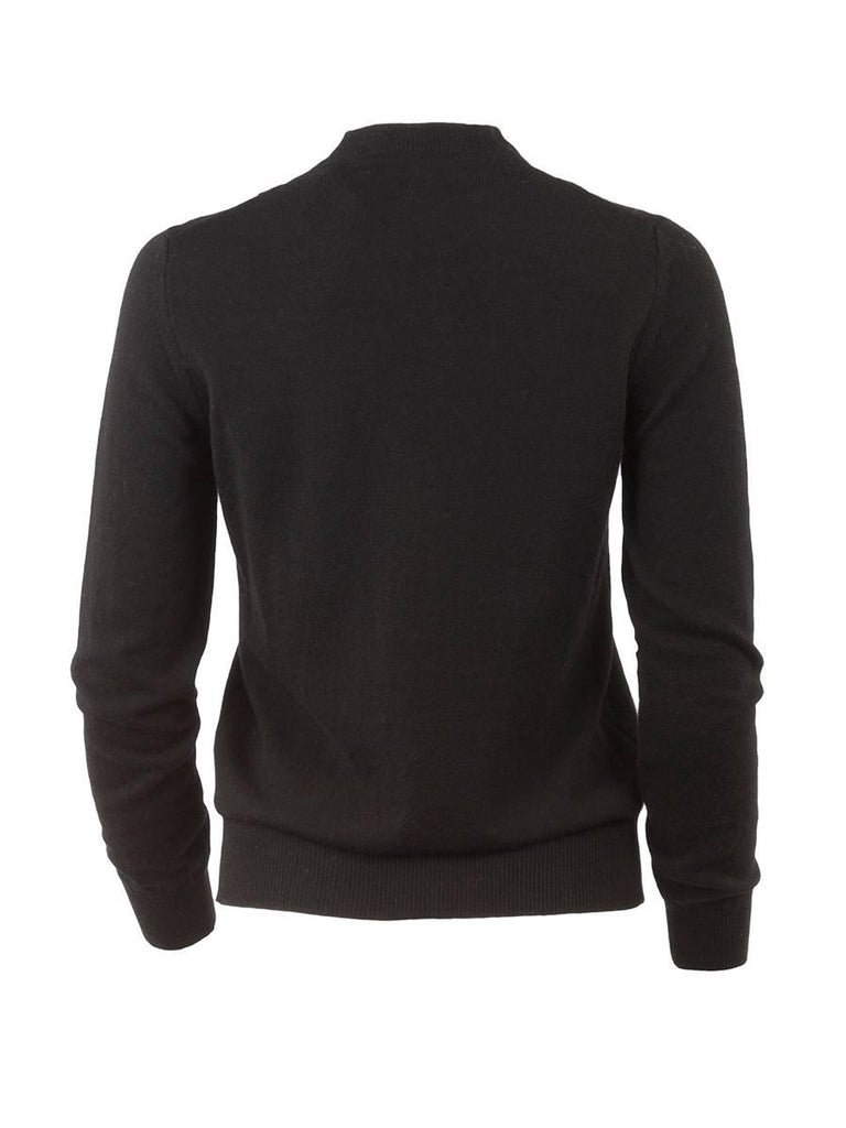 Comme des Garçons Pearl and Crystal Embellished Black Mock Neck Sweater ...