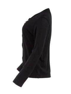 Comme des Garçons Black Wool Pearl Embellished Cardigan