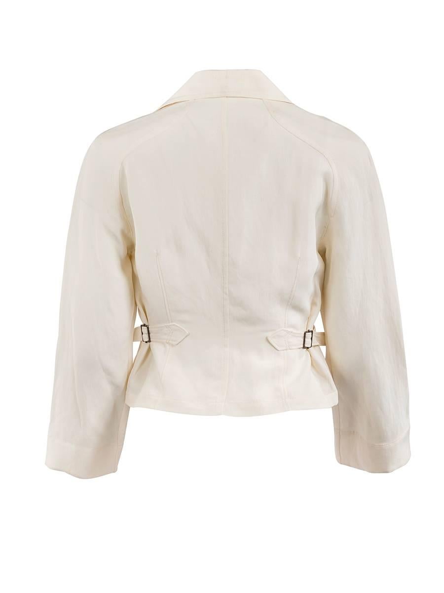 cream fitted jacket