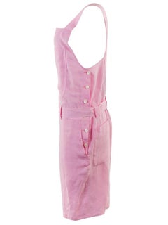 JUNYA WATANABE S/S 2008 Pink Linen Short Overalls