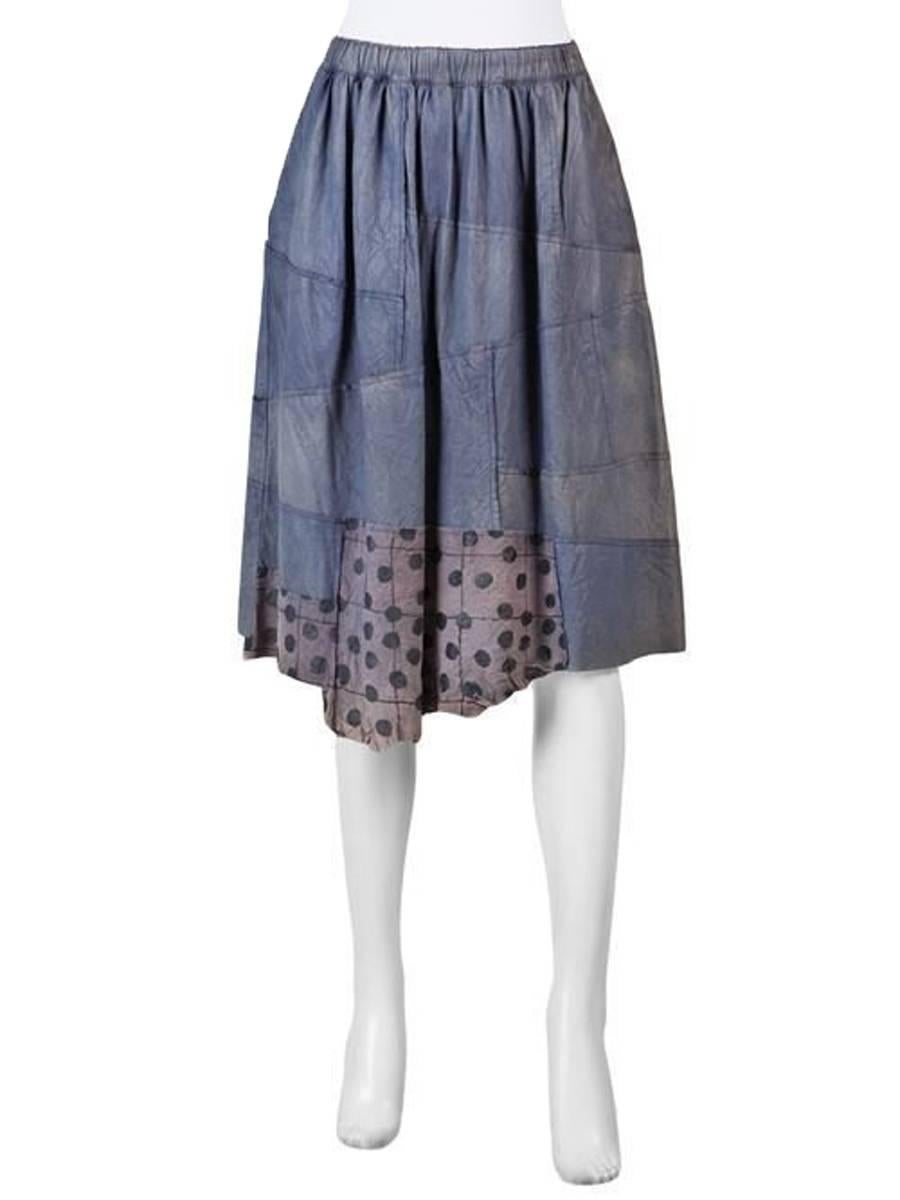 dusty blue skirt