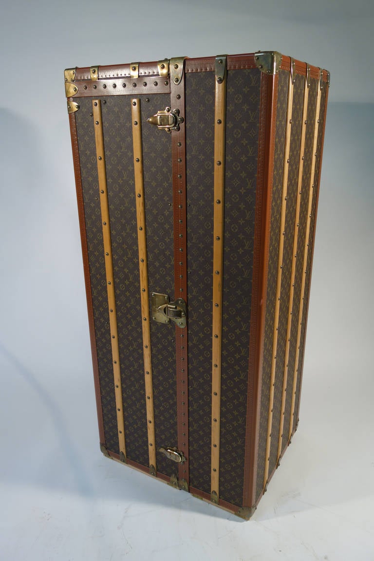 Louis Vuitton Monogramme Huge Wardrobe Trunk / Malle Armoire 1980s For Sale 2