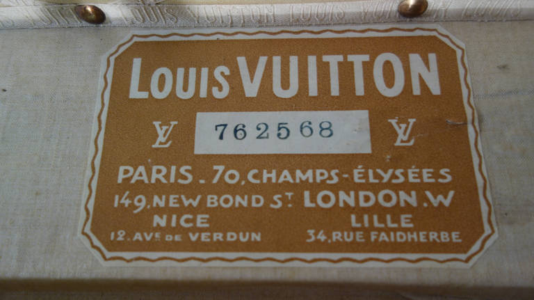 Louis Vuitton Courrier Trunk / Malle in Orange Vuitonitte 1914- 1924 For Sale 1