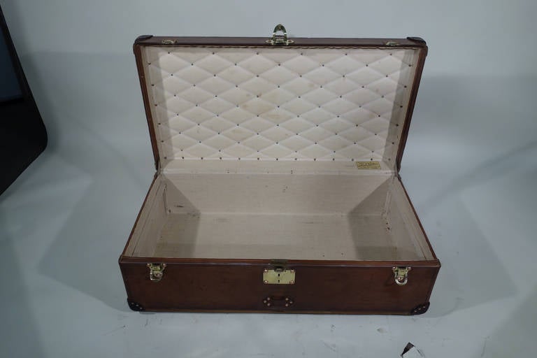 Louis Vuitton Natural Leather Cabin Trunk, Malle Cabine In Excellent Condition In Haguenau, FR