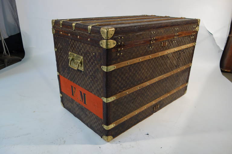 Historic Louis Vuitton Steamer Damier Trunk 1889 For Sale 5