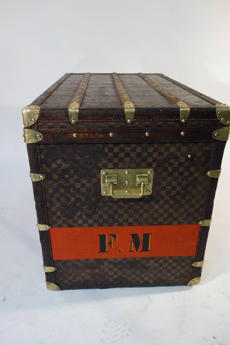 Louis Vuitton antique leather cabin trunk c.1889 - Baggage Collection