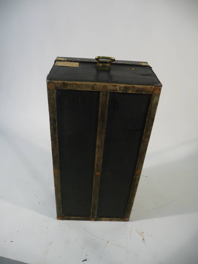 Louis Vuitton Black / Coated Canvas Trunk for Car, 1900s For Sale 5