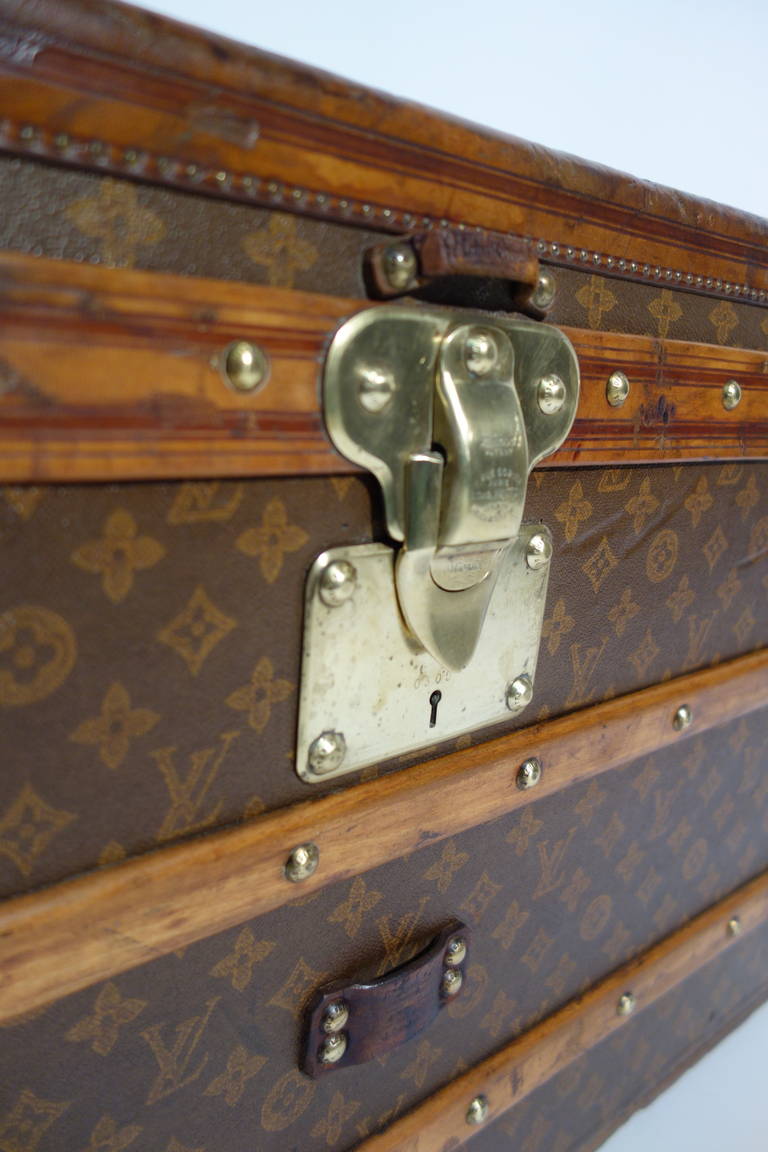 French Louis Vuitton Monogram Trunk For Sale
