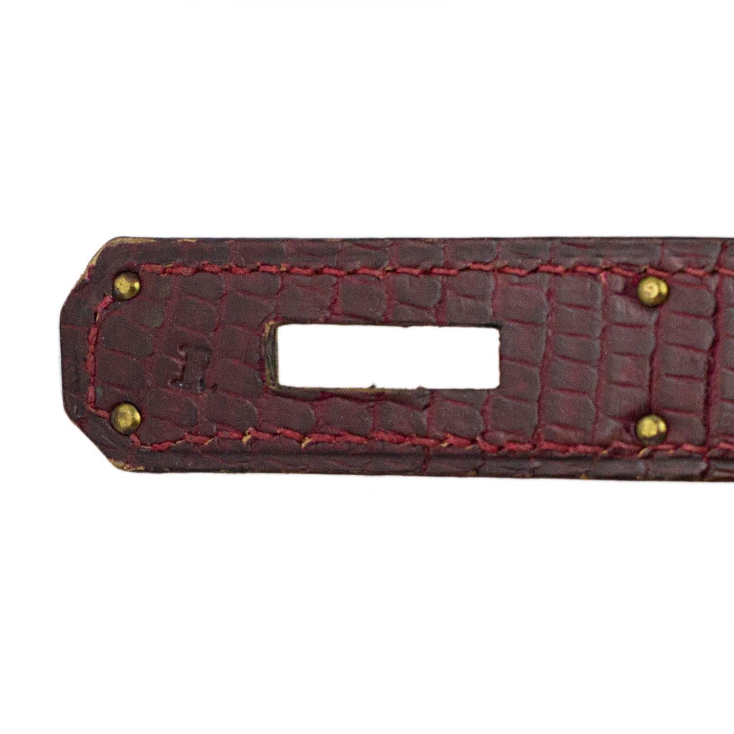 1960's Hermes Kelly 28 in Burgundy Lizard with Gold Hardware at 1stDibs ...