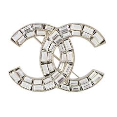 Chanel Crystal CC Logo Brooch 8