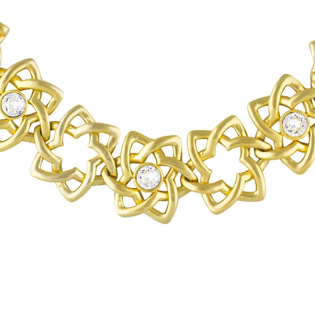 Balmain Paris Star Necklace.
In high carat gold plated metal with crystal rhinestones.
Made in the 1990's.