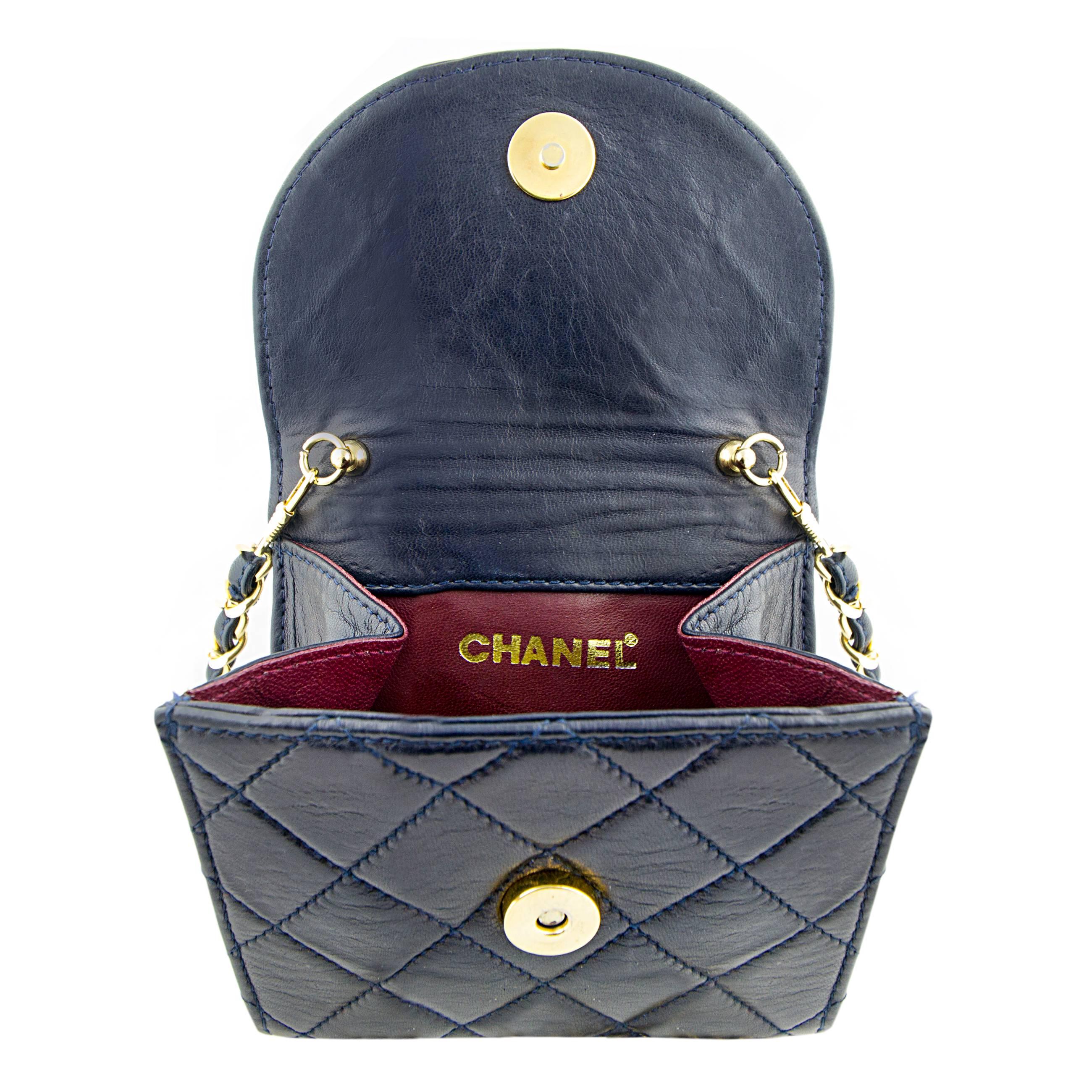 Black Chanel Mini Crossbody Bag, Early 1980s 