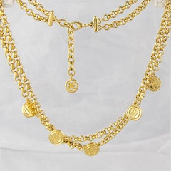 Givenchy Logo Charm Necklace