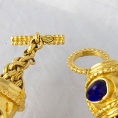 Chanel Etruscan Gold and Cobalt Bracelet