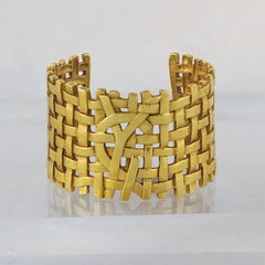 YSL Golden Logo Cuff
